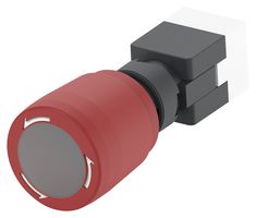 TE CONNECTIVITY - ALCOSWITCH PBES16L20RE Emergency Stop Switch, 16mm, SPST-NO, SPST-NC, Maintained, Quick Connect, Solder, 3 A, 125 V