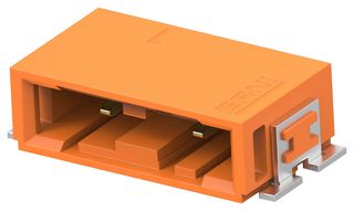 AMP - TE CONNECTIVITY 524227-E Connector, Orange, ERNI VolTron 1000 Series, 2 Contacts, 6.2 mm, Header, Surface Mount Right Angle