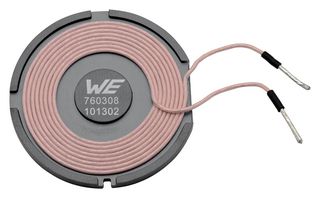 WURTH ELEKTRONIK 760308101302 Charging Coil, WE-WPCC Series, 5.3 µH, ± 10%, 0.035 ohm, 1 Coil, 1 Layer