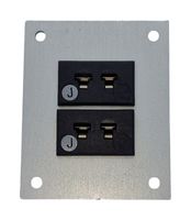 LABFACILITY IM-J-FF + FMP-2 Thermocouple Connector, Miniature, Black, 45 x 55mm Panel, J, Socket, 2Way, IEC, Fascia Mount