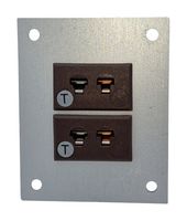 LABFACILITY IM-T-FF + FMP-2 Thermocouple Connector, Miniature, Brown, 45 x 55mm Panel, T, Socket, 2Way, IEC, Fascia Mount