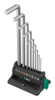 WERA 05022102001 Hex Set, 9 Pieces of 1.5/2/2.5/3/4/5/6/8/10mm L Keys, Chrome Plated