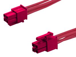 MOLEX 226196-1042 Cable Assembly, Mini-Fit Versa Receptacle to Mini-Fit Versa Receptacle, 4 Ways, 4.2 mm, 2 Row