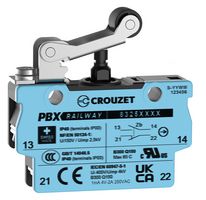 CROUZET 83252023 Microswitch, IP40, Standard, Roller Lever, SPDT-DB, Screw Clamp, 2 A