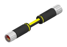 AMPHENOL CONEC 57-25011 Circular Cable Assembly, 5P+4S, Circular Receptacle to Circular Receptacle, 9 Ways, 3.3 ft, 1 m
