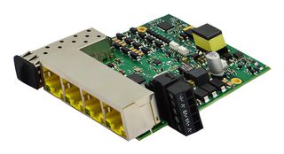 BRAINBOXES SW-195 Switch, Embedded, 5 Ports, Industrial, Unmanaged PoE Gigabit Ethernet, PCB Mount, RJ45 x 4, SFP x 1