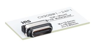 HIROSE / HRS CX90BW1-24P1 USB Connector, USB Type C, USB 4.0, Receptacle, 24 Ways, Surface Mount, Right Angle