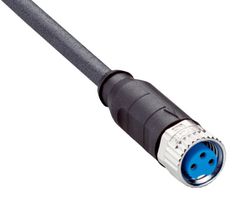 SICK YF8U13-200UA1XLEAX Sensor Cable, A Coded, Black, M8 Receptacle, Free End, 3 Positions, 20 m, 65.6 ft
