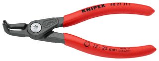 KNIPEX 48 21 J11 J11 Precision Bent Tip Internal Circlip Pliers with Non-slip Plastic Coated Handles