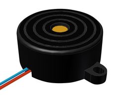 PUI AUDIO AT-3237-TF-LW140-R Transducer, 98 dBA, 3.7 kHz, Panel Mount, External, 0.02 µF