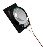 PUI AUDIO AS04004PO-2-LW152-R Speaker, 200 Hz to 20 kHz, 4 ohm, 4 W, 82 dBA, Oval with Rectangular Frame, Panel Mount