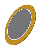 PUI AUDIO AB1290B Piezo Element, Bender, 9 kHz, 8000 pF, 12 mm Diameter, 0.21 mm Height, 500 ohm