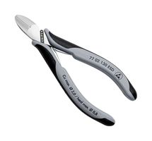 KNIPEX 77 02 130 ESD Cutter, Round Head, 130 mm, Diagonal, 2 mm, 62 °