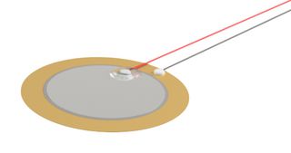 PUI AUDIO ABLF2746B-LW100 Piezo Bender, 4.6 kHz, 0.02 UF, 300 ohm, 27 mm D x 0.47 mm H