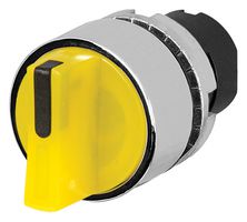 EAO 46-2W44.3CZ0.001 Switch Actuator, 2 Position, 30mm, Yellow, EAO 46 Series 22.3mm Illuminated Selector Switches, IP65