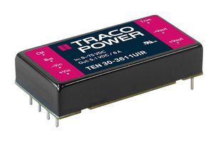 TRACO POWER TEN 30-3611UIR Isolated Through Hole DC/DC Converter, ITE, Industrial & Railway, DIP, 12:1, 30 W, 1 Output