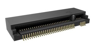 AMPHENOL COMMUNICATIONS SOLUTIONS MDT320M01501 Card Edge Connector, Dual Side, 0.8 mm, 67 Contacts, Surface Mount, Right Angle