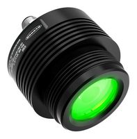 BANNER ENGINEERING GS60GL4Q Guide Spotlight, LED, Green, 4° Lens, 60 mm Dia, 12 to 30 VDC, 4 pin M12 Integral QD, GS60 Series