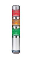 PATLITE MES-302A-RYG Signal Tower, 3 Tier, Amber/Green/Red, Wire Leaded, Continuous, 24 VDC, IP42, MES Series
