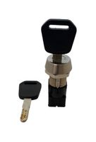 LORLIN DSSL-7-B-S Keylock Switch, 19mm Mounting Hole, Off-On, DPST-NO, DSSL Series, 2 Position, Solder Lug, 80 A