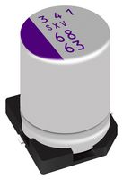 PANASONIC 63SXV68MX Polymer Aluminium Electrolytic Capacitor, 68 µF, 63 V, Radial Can - SMD, 0.025 ohm