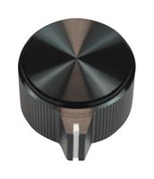 VISHAY ACCKMP2416NLS14 Knob, Round Shaft, 6.35 mm, Aluminium, Round with Side Indicator Line, 24 mm, ACCK Series