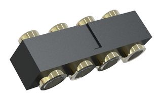 MULTICOMP PRO MP015212 Spring Loaded Connector, Pogo Pin Header, 2.54 mm, 1 Row, 4 Contacts, Surface Mount, Brass