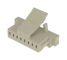 SAMTEC ISS1-08-L Connector Housing, w/Latch, White Nylon, 1Row, MicroMate ISS1 Series, Receptacle, 8 Ways, 2.54 mm