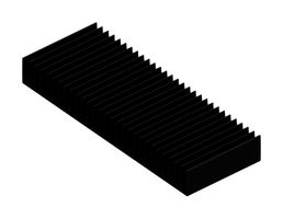 FISCHER ELEKTRONIK SK 42 75 SA Heat Sink, Standard Extruded, Black Anodized, 1.65 °C/W, 200 mm, 25 mm, 75 mm
