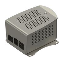 FISCHER ELEKTRONIK RSP 4 H ME L Shell Case, 71 x 100.2 x 59.4 mm, Strap Mount, Natural Colour Anodised, Raspberry Pi 5 SBC
