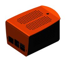 FISCHER ELEKTRONIK RSP 4 H OG Shell Case, 71 x 100.2 x 59.4 mm, Orange Gold Panel, Raspberry Pi 5 Single Board Computer