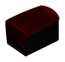 FISCHER ELEKTRONIK RSP 4 H R CA Shell Case, 71 x 100.2 x 59.4 mm, Active Cooler, Red Panel, Raspberry Pi 5 Single Board Computer