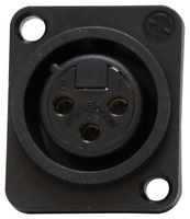 NEUTRIK NC3FPP XLR Connector, 3 Contacts, Socket, PCB Mount, Silver Plated Contacts, Plastic Body, P Series