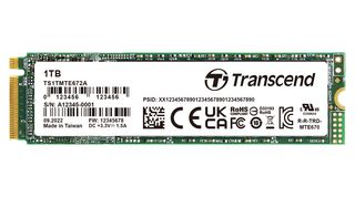 TRANSCEND TS1TMTE672A-VS1 SSD, Internal, M.2 2280, PCIe Gen 3 x 4, NVMe, 1 TB, 3D NAND, AES 256-bit
