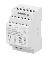 MULTICOMP PRO MP60S-2402500 AC/DC DIN Rail Power Supply (PSU), ITE, Industrial & Household, 1 Output, 60 W, 24 VDC, 2.5 A