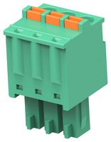 TE CONNECTIVITY - BUCHANAN 2842500-3 Pluggable Terminal Block, Green, 3.81 mm, 3 Ways, 28 AWG, 16 AWG, 1.3 mm², Push In