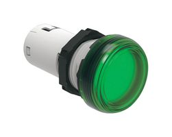 LOVATO ELECTRIC LPMLB3 LED Panel Mount Indicator, Screw Terminal, Monoblock, Green, 24 V, 22 mm, IP20, IP66, IP67, IP69K