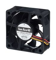 SANYO DENKI 9RA0612J4001 DC Axial Fan, 12 V, Square, 60 mm, 25 mm, Ball Bearing, 38.8 CFM