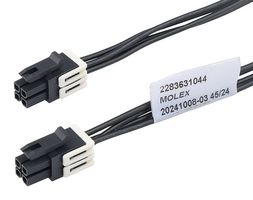 MOLEX 228363-1042 Cable Assembly, Micro-Fit+ Receptacle to Micro-Fit+ Receptacle, 4 Ways, 3 mm, 2 Row, 150 mm