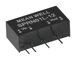 MEAN WELL SPRN01L-05 Isolated Through Hole DC/DC Converter, ITE & Industrial, SIP, 1 W, 1 Output, 5 V