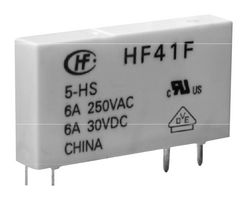 HONGFA HF41F/24-ZST Power Relay, Subminiature, SPDT, 24 VDC, 6 A, HF41F Series, Through Hole, Non Latching