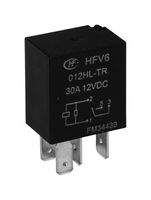 HONGFA HFV6/012Z-TD Automotive Relay, 12 VDC, 30 A, SPDT, Socket Mount, Quick Connect, HFV6 Series