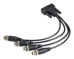 KVASER 01412-1 Splitter, HD26 to 4xM12 Connectors, 300mm Cable, -40 °C to 85 °C, 4 Channel