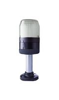 AUER SIGNAL PC7-Q10 Signal Tower, 1Tier, Blue/Green/Magenta/Red/Turquois/White/Yellow, 105dB, Steady/Multiple Tones, 24V