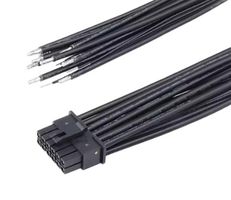 MOLEX 228372-1163 Cable Assembly, 16 and 28 AWG, Micro-Fit+ Receptacle to Free End, 16 Ways, 3 mm, 3 Row, 300 mm