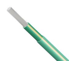 BRAND REX NXT99-0111-20-5/4 Wire, Hook Up, Polymer, Green, Yellow, 20 AWG, 19 x 0.2mm, 100 m