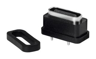 STEWART CONNECTOR SS-52400-012 USB Connector, USB Type C, USB 3.0, Receptacle, 24 Ways, Surface Mount, Through Hole Mount