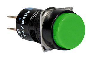 IDEC AB6M-M1-G Industrial Pushbutton Switch, A6 Series, 16 mm, SPDT, Momentary, Round, Green