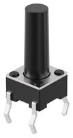 GCT SWT0320-125016TSK Tactile Switch, SPST-NO, SWT0320 Series, Top Actuated, Through Hole, Long Round Plunger, 160 gf