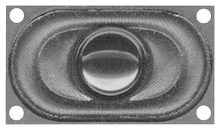 SAME SKY GC0351N Speaker, 8 ohm, 85 dB, 2W, 520 Hz to20 kHz, Round with Rectangular Frame